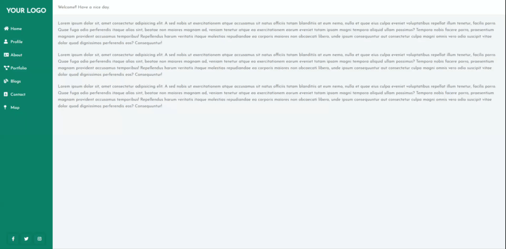Sidebar Menu